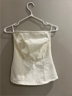H&M Cream Strapless Tube Top